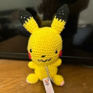 Crocheted PIKACHU Stuffy